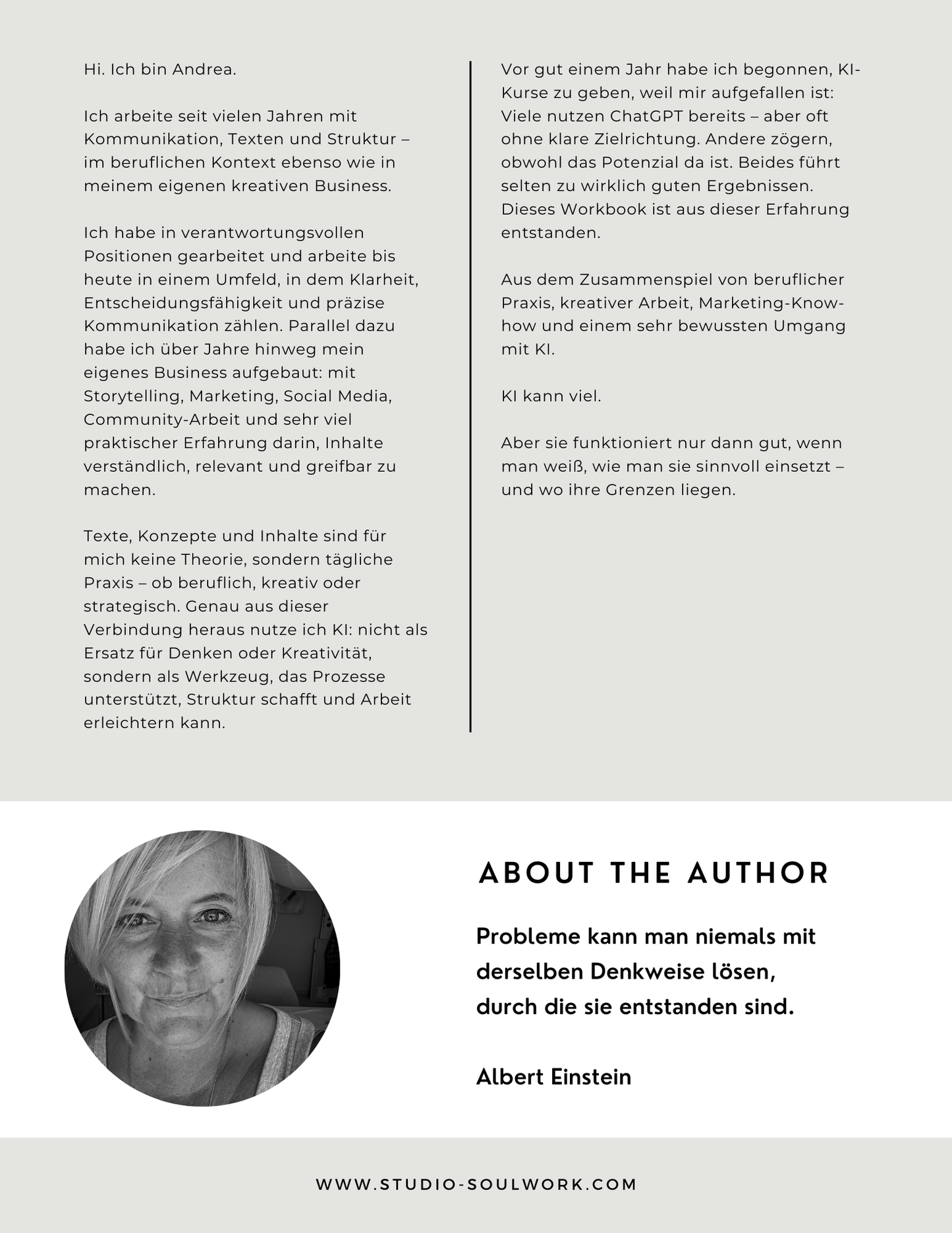 WORKBOOK (107 Seiten) Arbeiten mit KI – ohne den Kopf abzugeben - Fundierte Inhalte für Klarheit, Struktur & Verantwortung